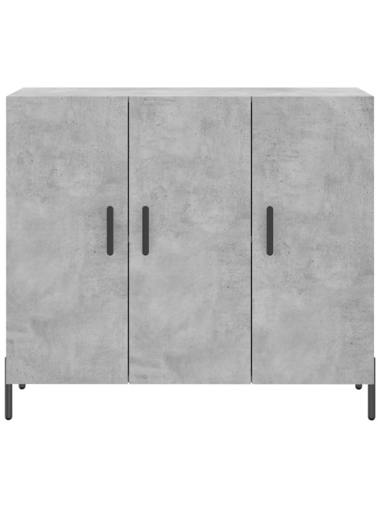 Kumode, betona pelēka, 90x34x80 cm, inženierijas koks