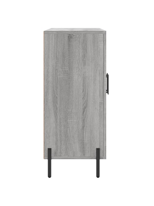 Kumode, pelēka ozolkoka krāsa, 90x34x80 cm, inženierijas koks