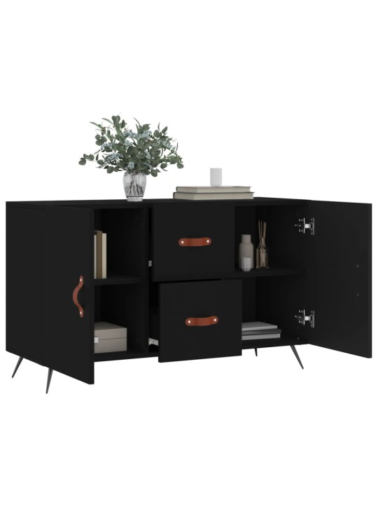 Kumode, melna, 100x36x60 cm, inženierijas koks