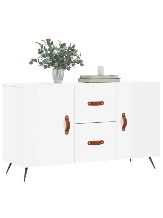 Kumode, spīdīgi balta, 100x36x60 cm, inženierijas koks