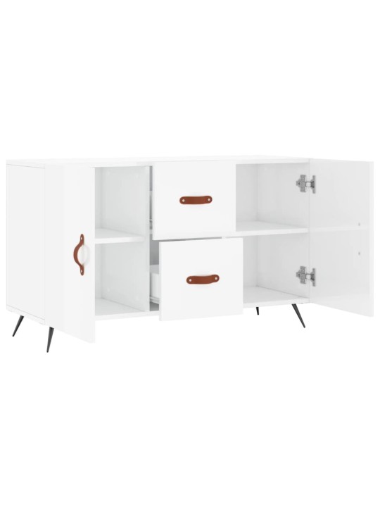 Kumode, spīdīgi balta, 100x36x60 cm, inženierijas koks