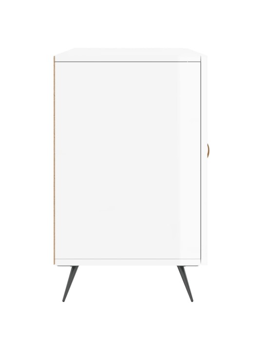Kumode, spīdīgi balta, 100x36x60 cm, inženierijas koks