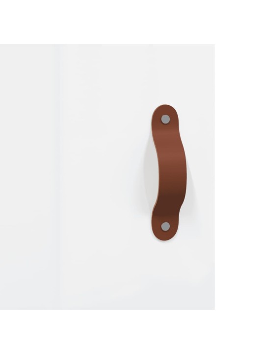 Kumode, spīdīgi balta, 100x36x60 cm, inženierijas koks