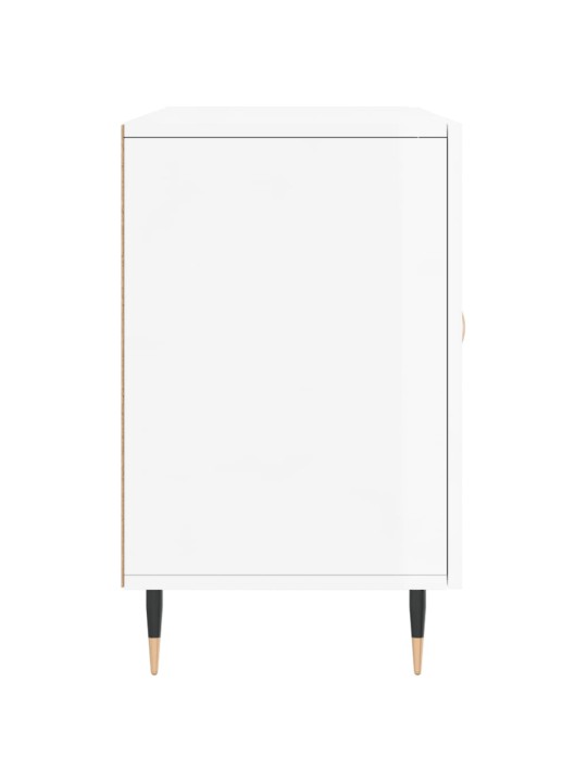 Kumode, spīdīgi balta, 100x36x60 cm, inženierijas koks