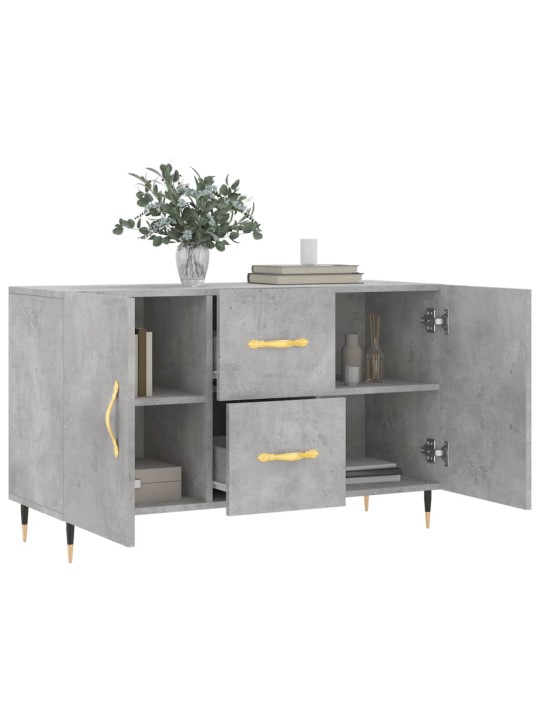 Kumode, betona pelēka, 100x36x60 cm, inženierijas koks