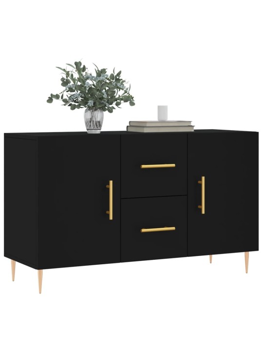 Kumode, melna, 100x36x60 cm, inženierijas koks