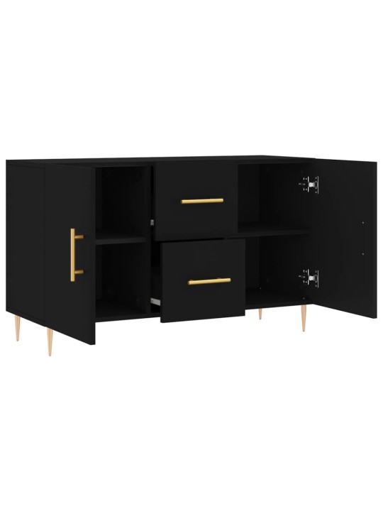 Kumode, melna, 100x36x60 cm, inženierijas koks