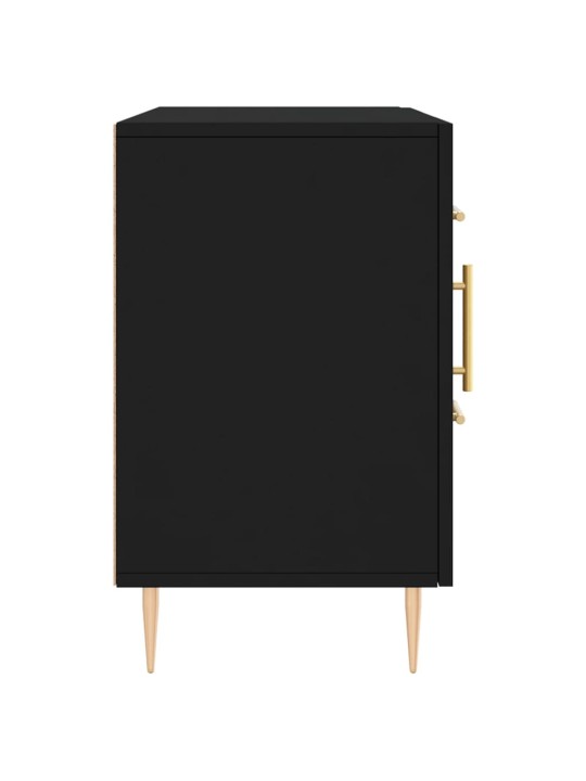 Kumode, melna, 100x36x60 cm, inženierijas koks