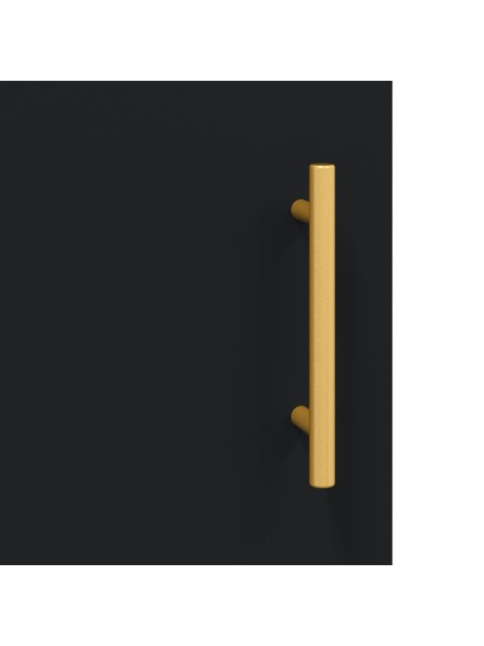 Kumode, melna, 100x36x60 cm, inženierijas koks
