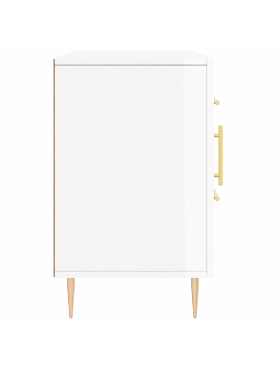 Kumode, spīdīgi balta, 100x36x60 cm, inženierijas koks