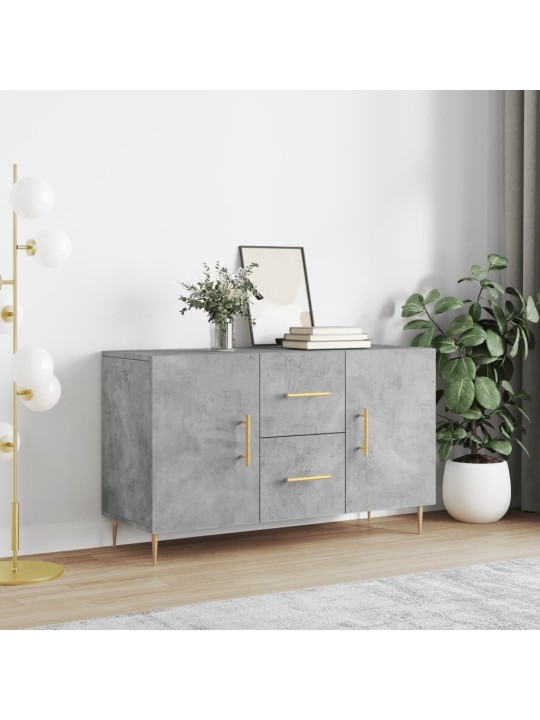 Kumode, betona pelēka, 100x36x60 cm, inženierijas koks