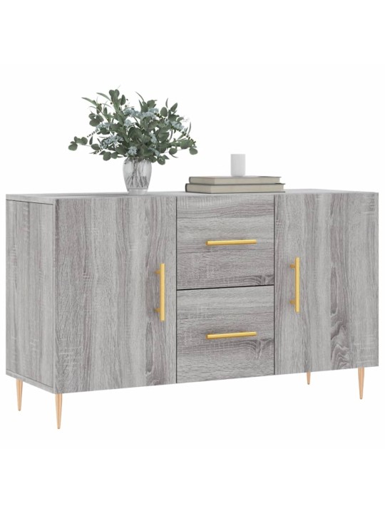 Kumode, pelēka ozolkoka krāsa, 100x36x60 cm, inženierijas koks