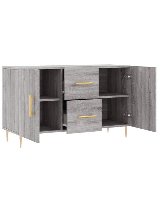 Kumode, pelēka ozolkoka krāsa, 100x36x60 cm, inženierijas koks