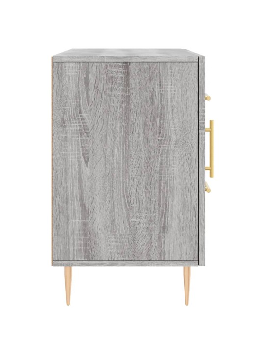Kumode, pelēka ozolkoka krāsa, 100x36x60 cm, inženierijas koks