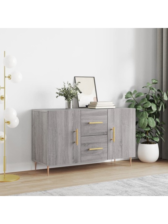 Kumode, pelēka ozolkoka krāsa, 100x36x60 cm, inženierijas koks