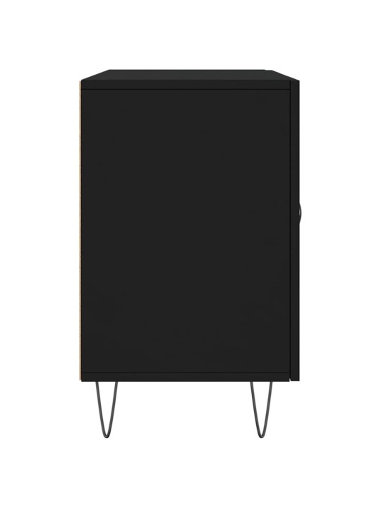 Kumode, melna, 100x36x60 cm, inženierijas koks