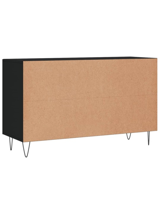 Kumode, melna, 100x36x60 cm, inženierijas koks