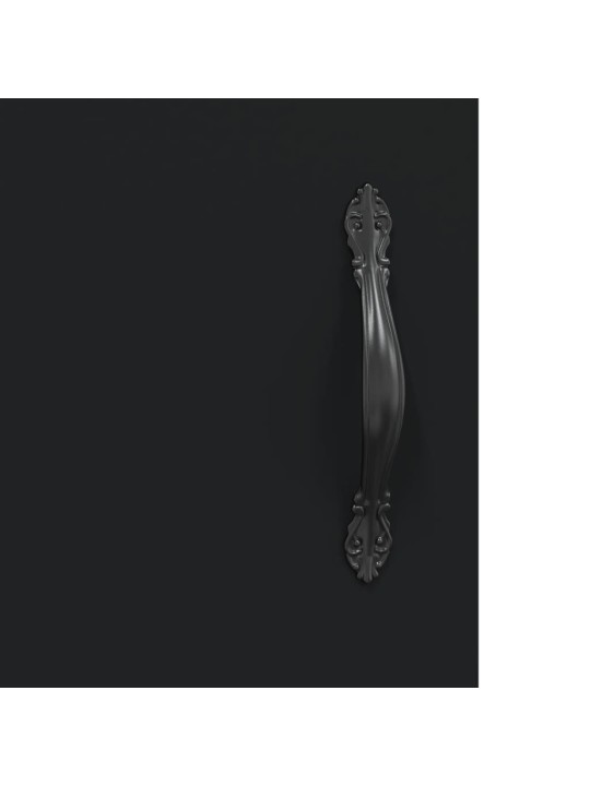 Kumode, melna, 100x36x60 cm, inženierijas koks