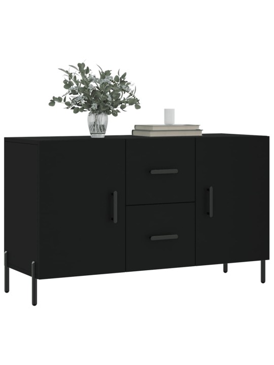 Kumode, melna, 100x36x60 cm, inženierijas koks