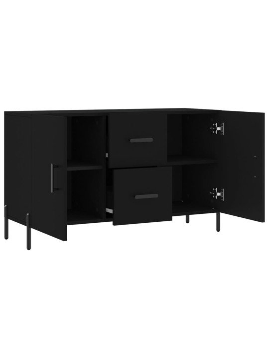 Kumode, melna, 100x36x60 cm, inženierijas koks