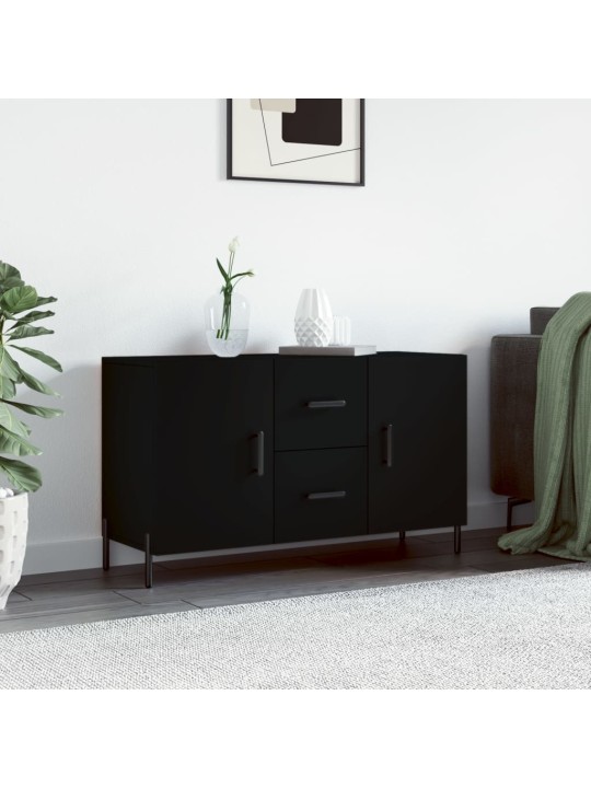 Kumode, melna, 100x36x60 cm, inženierijas koks