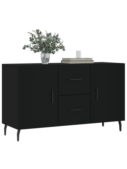 Kumode, melna, 100x36x60 cm, inženierijas koks