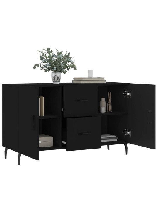 Kumode, melna, 100x36x60 cm, inženierijas koks