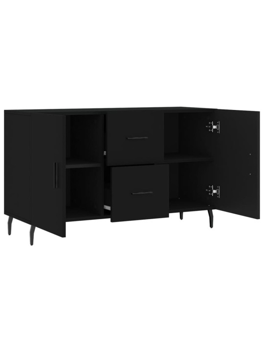 Kumode, melna, 100x36x60 cm, inženierijas koks