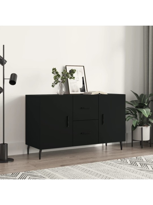 Kumode, melna, 100x36x60 cm, inženierijas koks