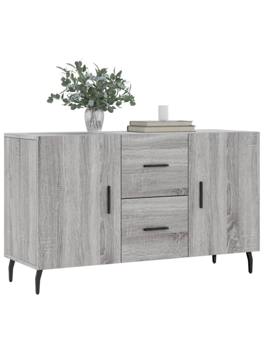 Kumode, pelēka ozolkoka krāsa, 100x36x60 cm, inženierijas koks