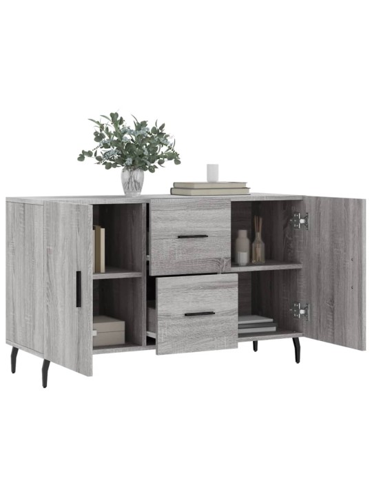 Kumode, pelēka ozolkoka krāsa, 100x36x60 cm, inženierijas koks