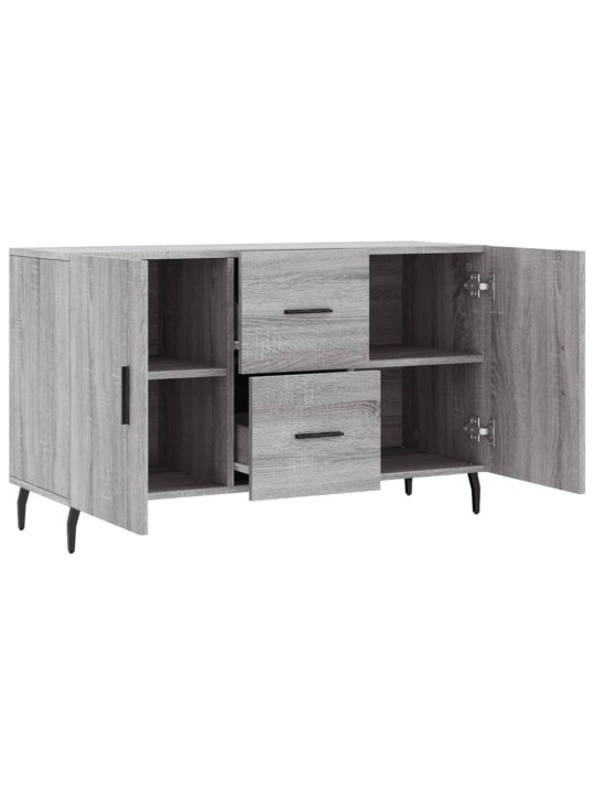 Kumode, pelēka ozolkoka krāsa, 100x36x60 cm, inženierijas koks