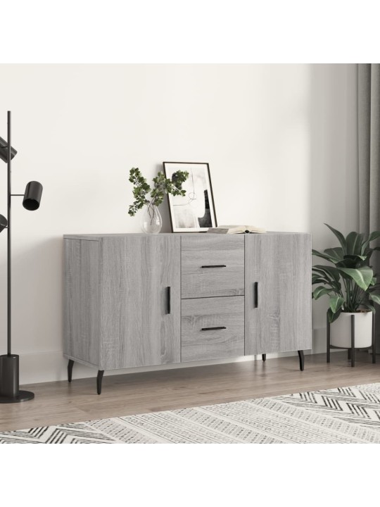 Kumode, pelēka ozolkoka krāsa, 100x36x60 cm, inženierijas koks