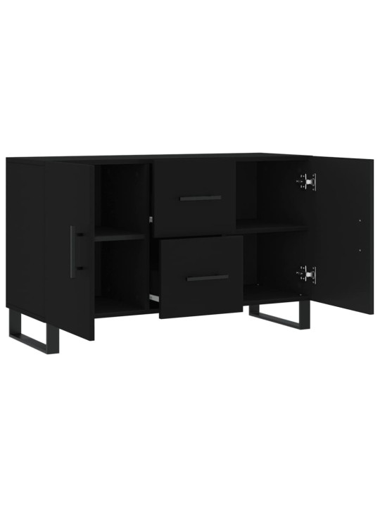 Kumode, melna, 100x36x60 cm, inženierijas koks