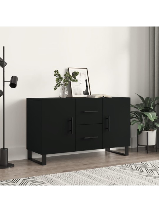 Kumode, melna, 100x36x60 cm, inženierijas koks