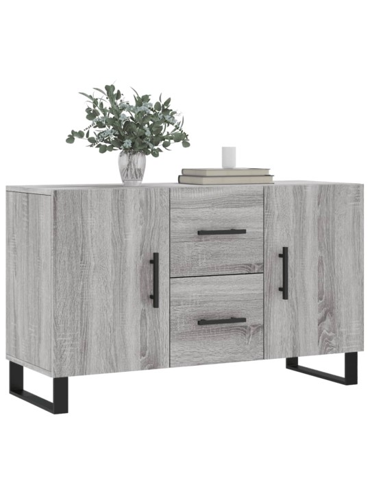 Kumode, pelēka ozolkoka krāsa, 100x36x60 cm, inženierijas koks