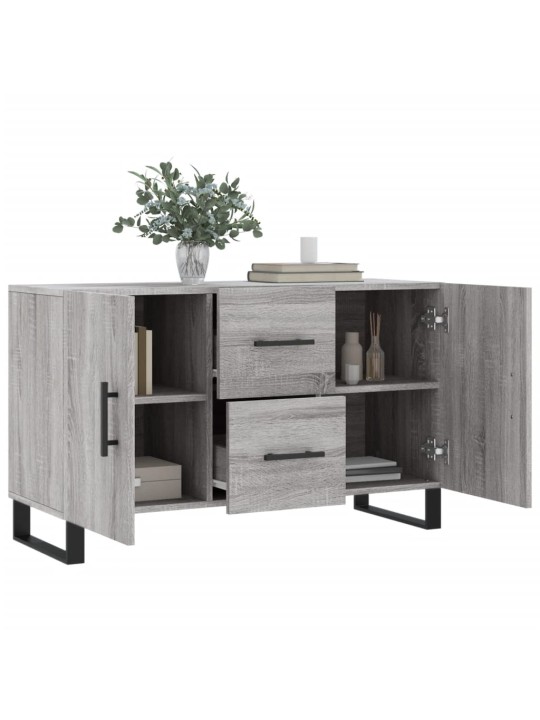 Kumode, pelēka ozolkoka krāsa, 100x36x60 cm, inženierijas koks
