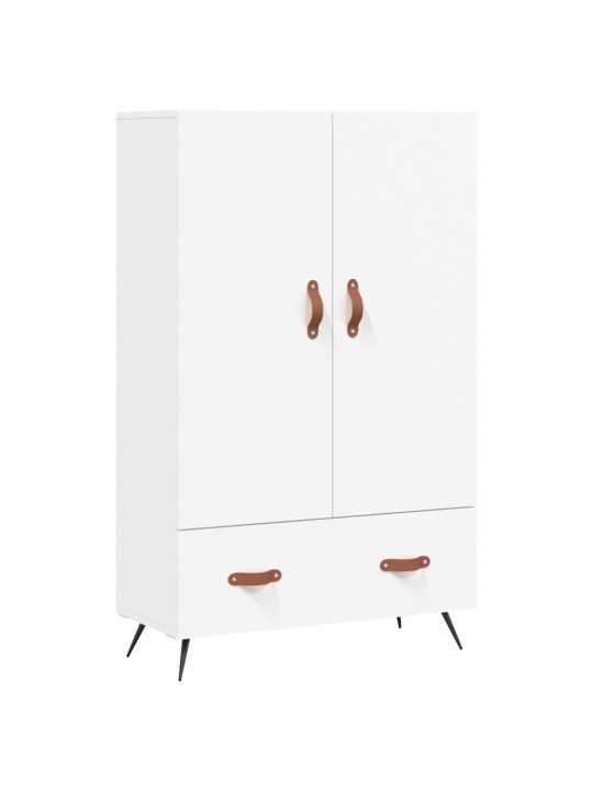 Augstais skapītis, balts, 69,5x31x115 cm, inženierijas koks