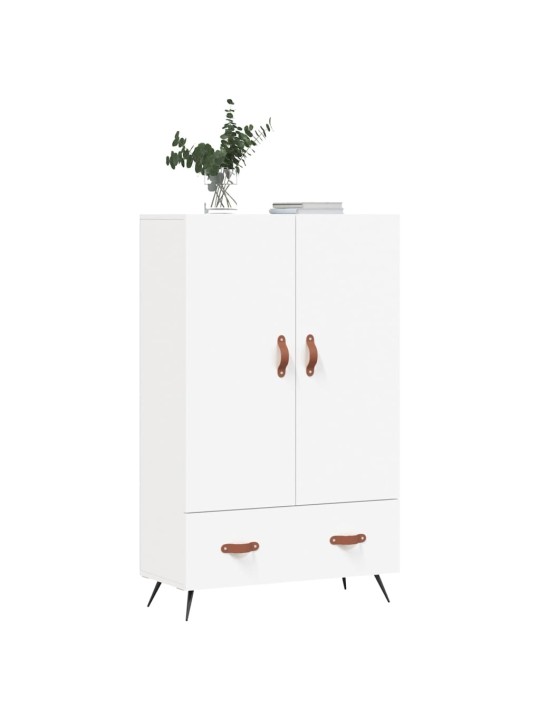 Augstais skapītis, balts, 69,5x31x115 cm, inženierijas koks