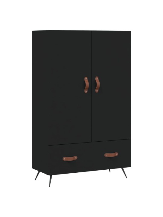 Augstais skapītis, melns, 69,5x31x115 cm, inženierijas koks