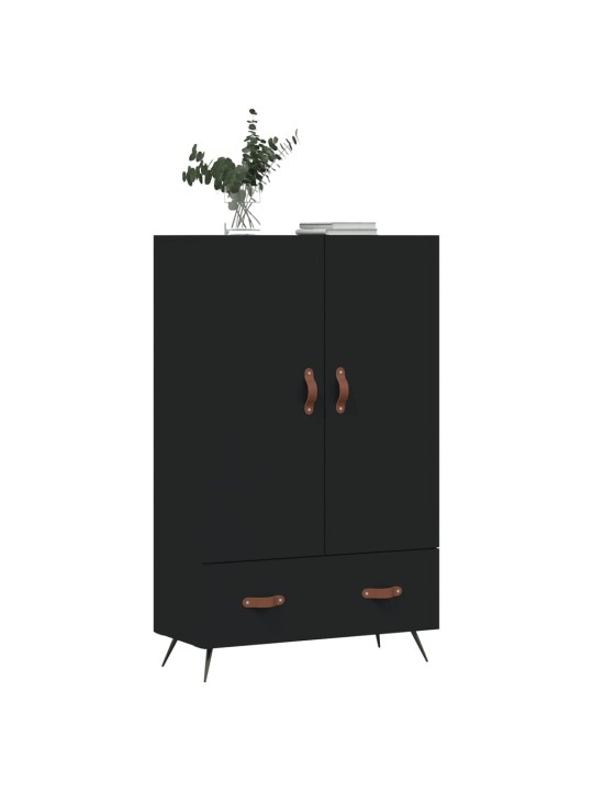 Augstais skapītis, melns, 69,5x31x115 cm, inženierijas koks