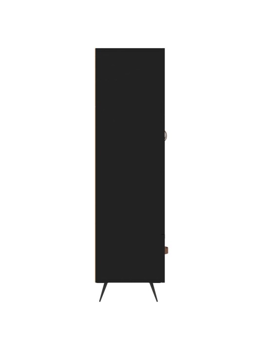 Augstais skapītis, melns, 69,5x31x115 cm, inženierijas koks
