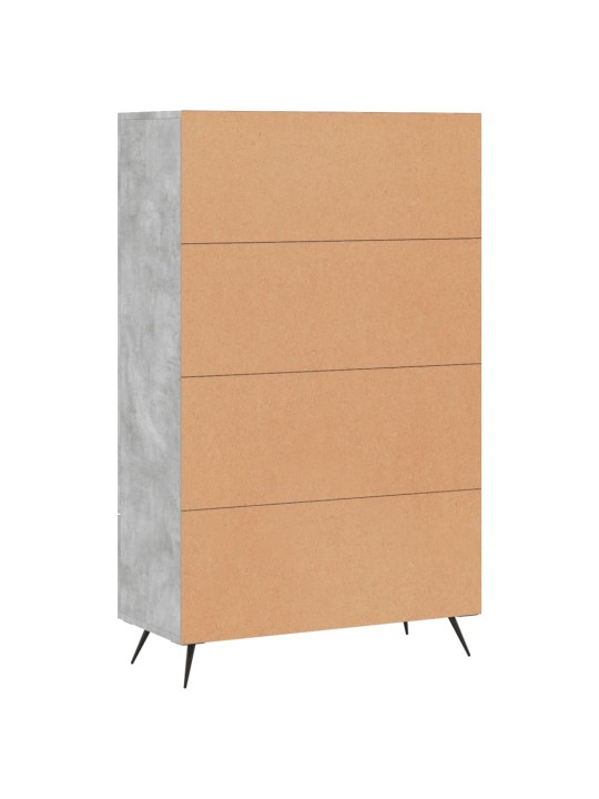 Augstais skapītis, pelēks, 69,5x31x115 cm, inženierijas koks