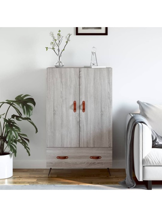 Augstais skapītis, pelēks, 69,5x31x115 cm, inženierijas koks