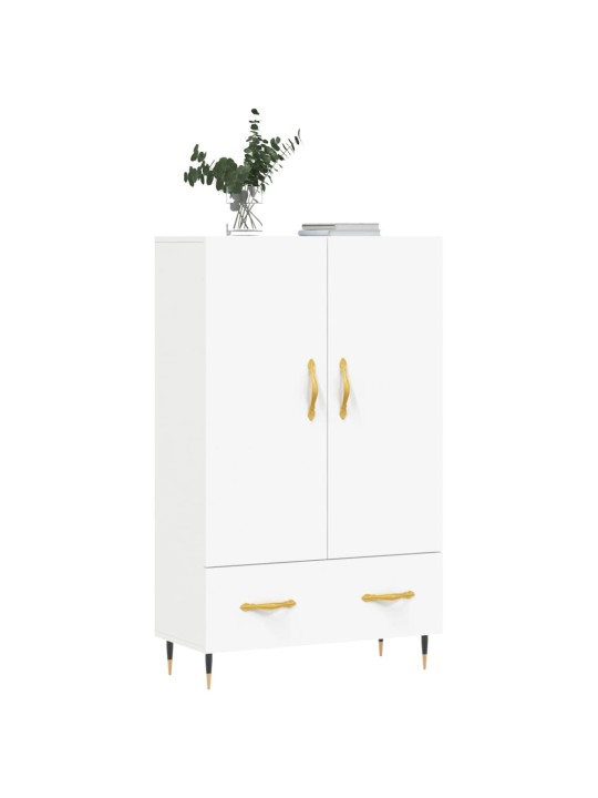 Augstais skapītis, balts, 69,5x31x115 cm, inženierijas koks