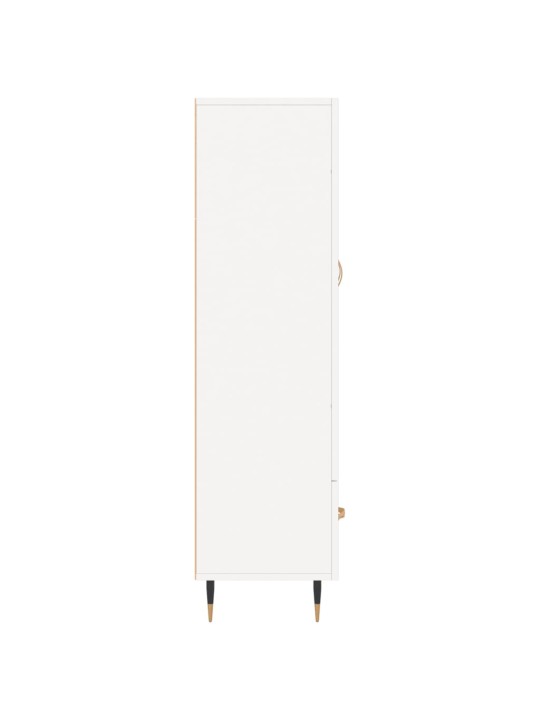 Augstais skapītis, balts, 69,5x31x115 cm, inženierijas koks