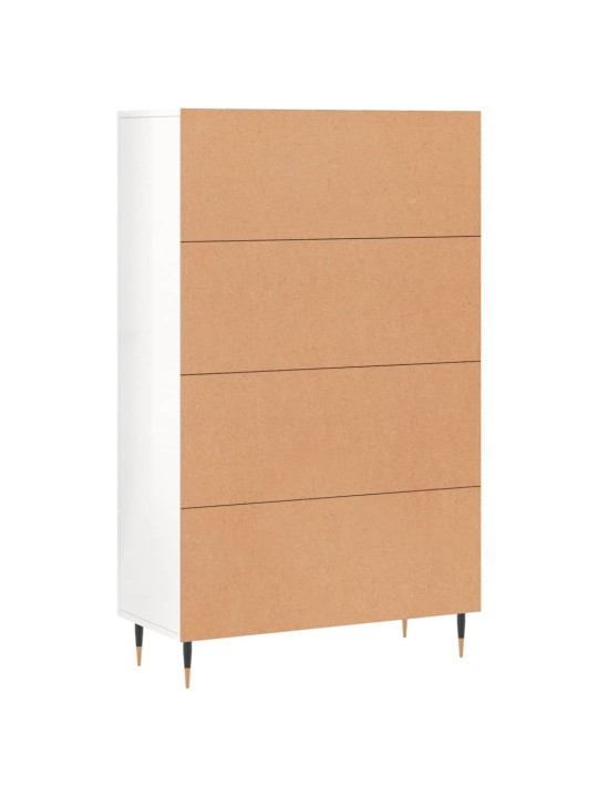 Augstais skapis, spīdīgi balts, 69,5x31x115cm inženierijas koks