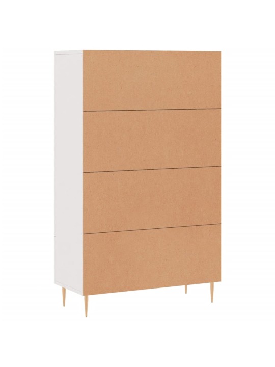 Augstais skapītis, balts, 69,5x31x115 cm, inženierijas koks