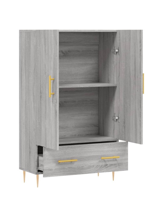 Augstais skapītis, pelēks, 69,5x31x115 cm, inženierijas koks