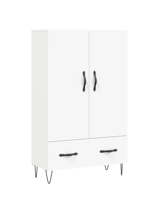 Augstais skapītis, balts, 69,5x31x115 cm, inženierijas koks